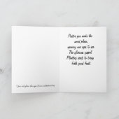 Für Pastor, Frau Karte (Innenseite)