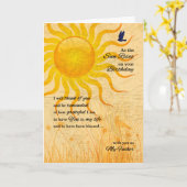 für Pater Sentimental Sunrise Geburtstag Karte (Gelbe Blume)