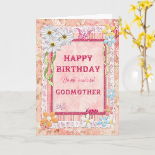 Für Patin Handwerksgeburtstagskarte Karte (Gelbe Blume)