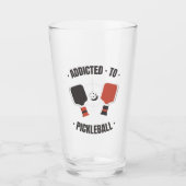 Für Pickleball Trinkglas Glas (Vorderseite)