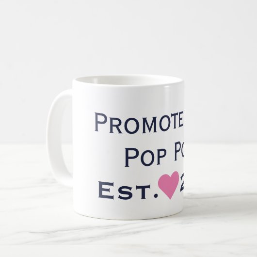 Für Pop Pop Navy & Pink Tasse (Vorderseite Links)