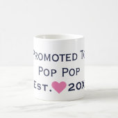 Für Pop Pop Navy & Pink Tasse (Mittel)