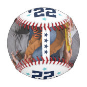 Für Poppop beworben | Neues Großvater-Foto Baseball (Vorderseite)