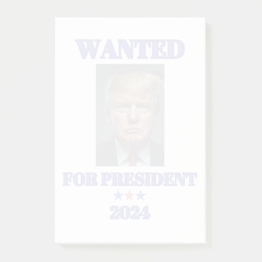 Für Präsident 2024 gewollt Donald Trump Post-it Klebezettel (Vorderseite)