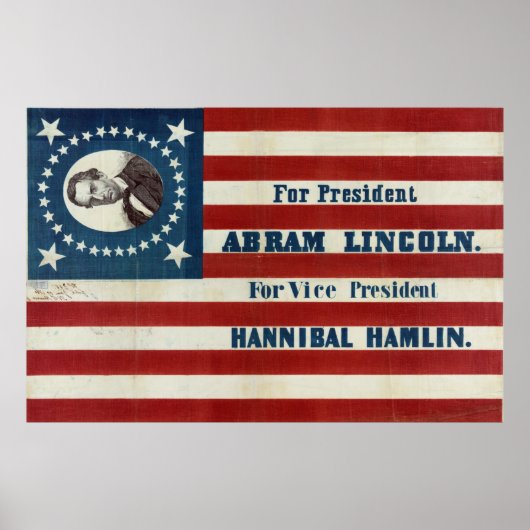 Für Präsident: Abram Lincoln Poster (Vorne)