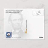 Für Präsident Abram Lincoln Postkarte (Rückseite)