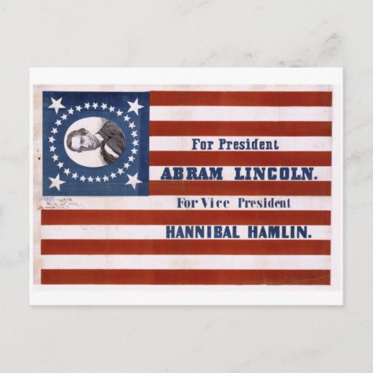 Für Präsident Abram Lincoln Postkarte (Vorderseite)