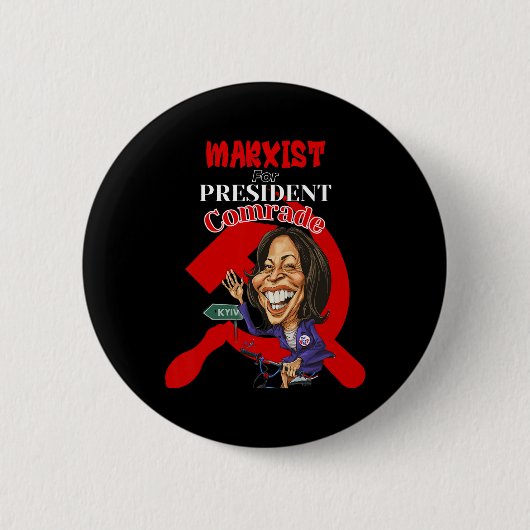 Für Präsident Kamala Harris Funny Presiden Button (Vorderseite)