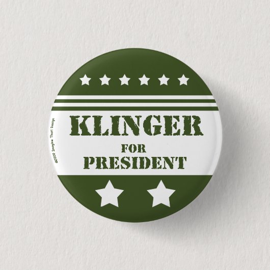 Für Präsident Klinger Button (Vorderseite)