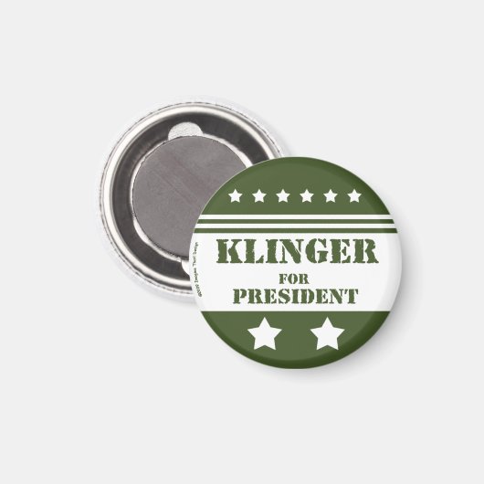 Für Präsident Klinger Magnet (Vorderseite/Rückseite)