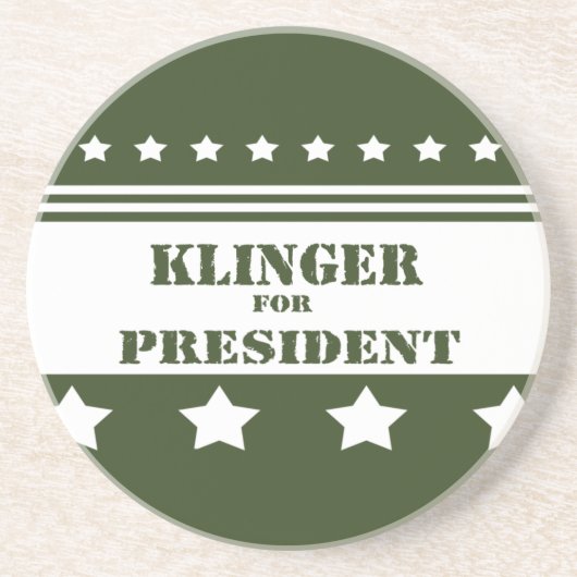 Für Präsident Klinger Sandstein Untersetzer (Vorne)