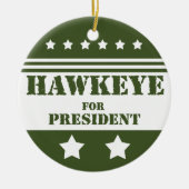 Für Präsidenten Hawkeye Keramik Ornament (Vorne)