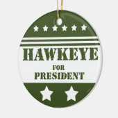 Für Präsidenten Hawkeye Keramik Ornament (Links)