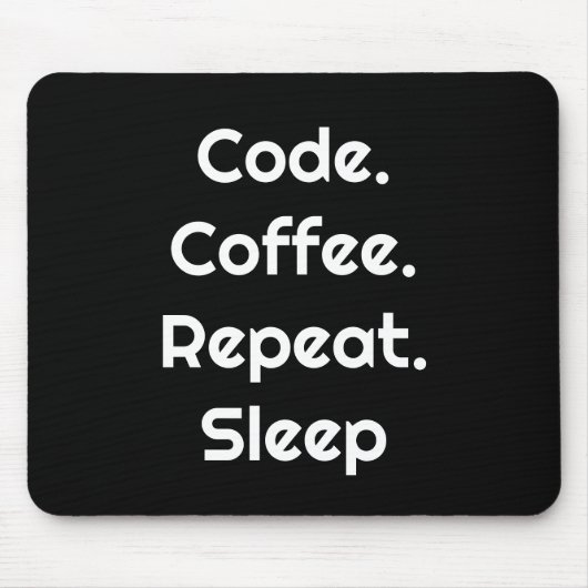 Für Programmierer – Code. Kaffee. Wiederholen. Sch Mousepad (Vorne)