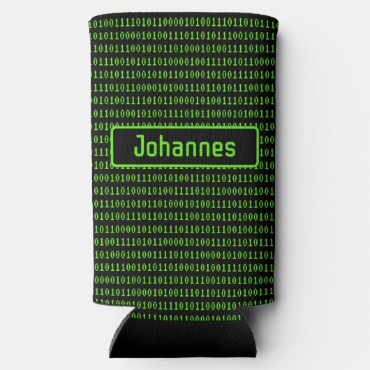 Für Programmierer - Computercode schwarz / grün Sp Selters Dosenkühler (Rückseite)