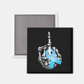 Für Prostatakrebs Mittelfinger Prostatakrebs Magnet (Vorderseite/Rückseite)
