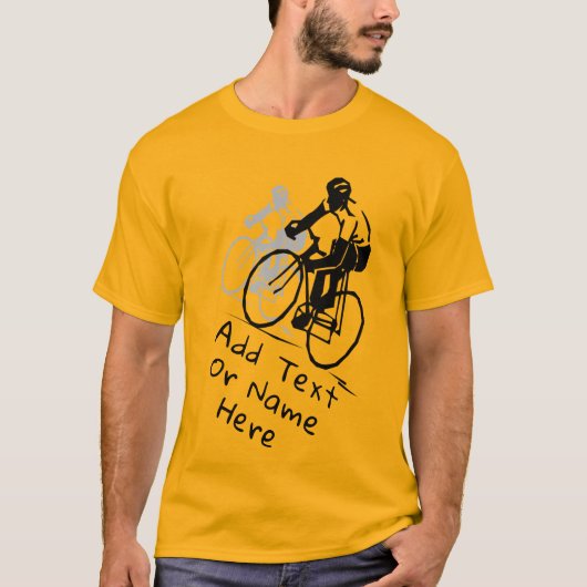 Für Radfreunde. Personalisiere T-Shirt (Vorderseite)