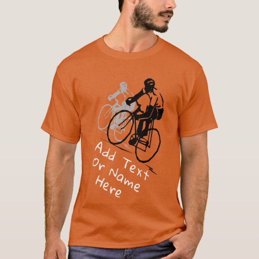 Für Radfreunde. Personalisiere T-Shirt (Vorderseite)