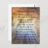 Fur Rainbow Bridge Pet Grief Sympathy Postcards Postkarte (Vorne/Hinten)