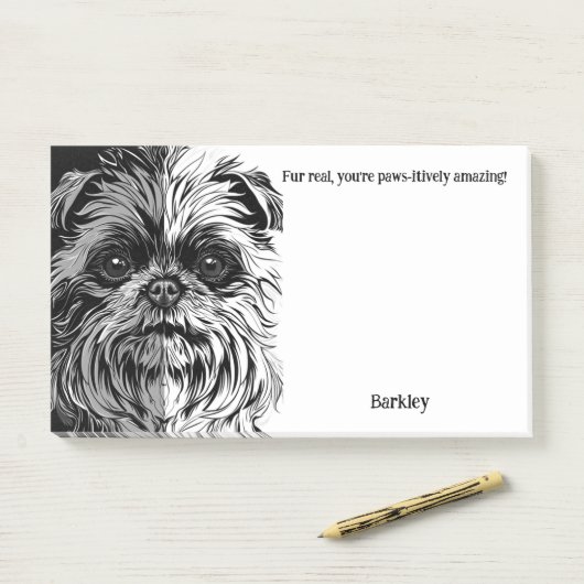 Fur real, du bist paws-itiv phantastisch! Name des Post-it Klebezettel (Auf Schreibtisch)