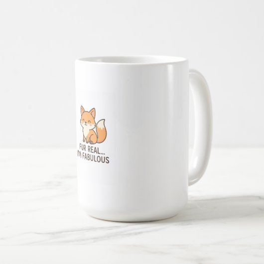 Fur real fabulous fox mug kaffeetasse (VorderseiteRechts)