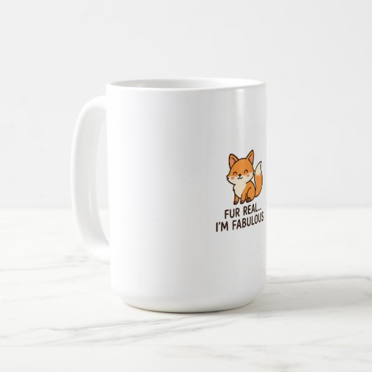 Fur real fabulous fox mug kaffeetasse (Vorderseite Links)