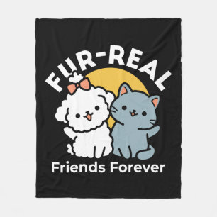 Fur-Real Friends Forever Niedliches Katzen- und Fleecedecke