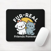 Fur-Real Friends Forever | Niedliches Katzen- und Mousepad (Mit Mouse)