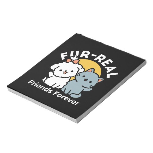 Fur-Real Friends Forever | Niedliches Katzen- und  Notizblock (Rotiert)