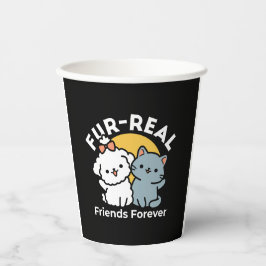 Fur-Real Friends Forever | Niedliches Katzen- und  Pappbecher