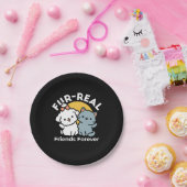 Fur-Real Friends Forever | Niedliches Katzen- und  Pappteller (Party)