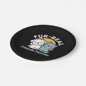 Fur-Real Friends Forever | Niedliches Katzen- und Pappteller (Schrägansicht)