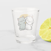 Fur-Real Friends Forever | Niedliches Katzen- und Schnapsglas (Rückseite)