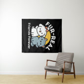 Fur-Real Friends Forever | Niedliches Katzen- und  Wandteppich (Beispiel (Horizontal))