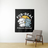 Fur-Real Friends Forever | Niedliches Katzen- und  Wandteppich (Beispiel)