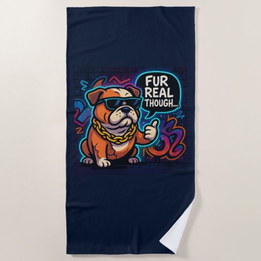 Fur Real Though Strandtuch (Vorderseite)