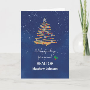 Für Realtor Christmas Tree benutzerdefinierbarer N Karte