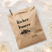 Für reichere oder ärmere Gastgeschenk Hochzeiten Geschenktütchen (Ausgeschnitten)