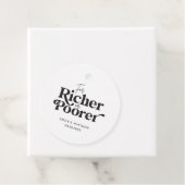 Für reichere oder ärmere Hochzeitsgeschenke einfac Geschenkanhänger (Beispiel)