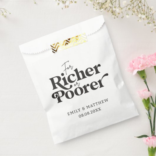 Für reichere oder ärmere Minimalistische Gastgesch Geschenktütchen (Versiegelt)