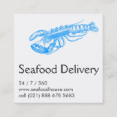 Für Restaurants Quadratische Visitenkarte (Rückseite)