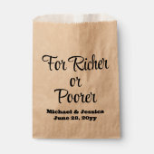 Für Richer oder Poorer Wedding Lottery Gast Gesche Geschenktütchen (Vorderseite)