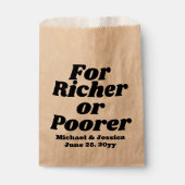 Für Richer oder Poorer Wedding Lottery Gast Gesche Geschenktütchen (Vorderseite)
