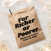 Für Richer oder Poorer Wedding Lottery Gast Gesche Geschenktütchen (Ausgeschnitten)