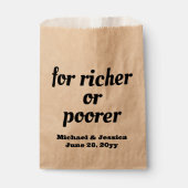 Für Richer oder Poorer Wedding Lottery Gast präsen Geschenktütchen (Vorderseite)