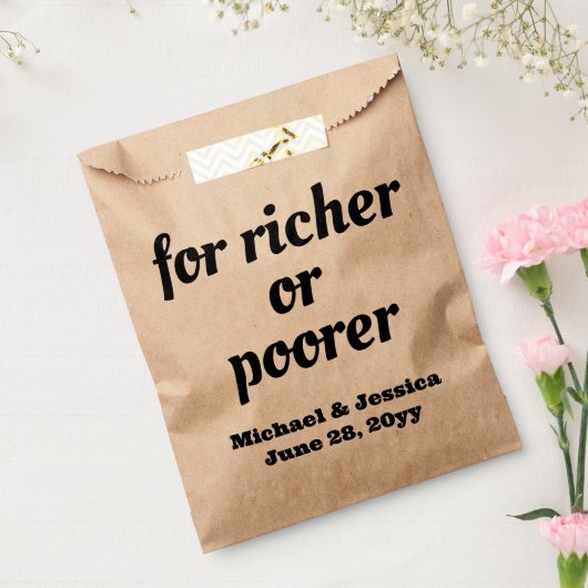 Für Richer oder Poorer Wedding Lottery Gast präsen Geschenktütchen (Versiegelt)