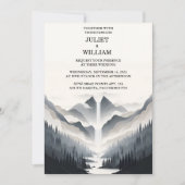 Für River Rain Cloud Nature Smoky Mountain Wedding Einladung (Vorderseite)