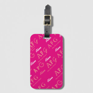 für Rosa Girls-on-the-go-personalisiert Gepäckanhänger