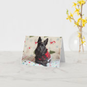 Für Santa Paws Card gewartet (mit Text) Karte (Gelbe Blume)