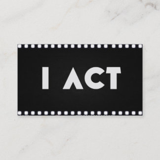 Für Schauspieler Visitenkarte